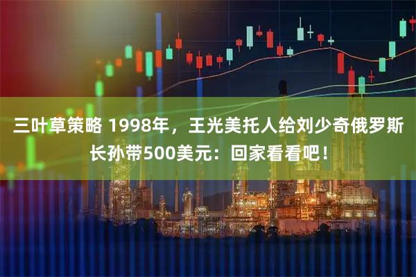 三叶草策略 1998年，王光美托人给刘少奇俄罗斯长孙带500美元：回家看看吧！
