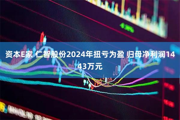 资本E家 仁智股份2024年扭亏为盈 归母净利润1443万元